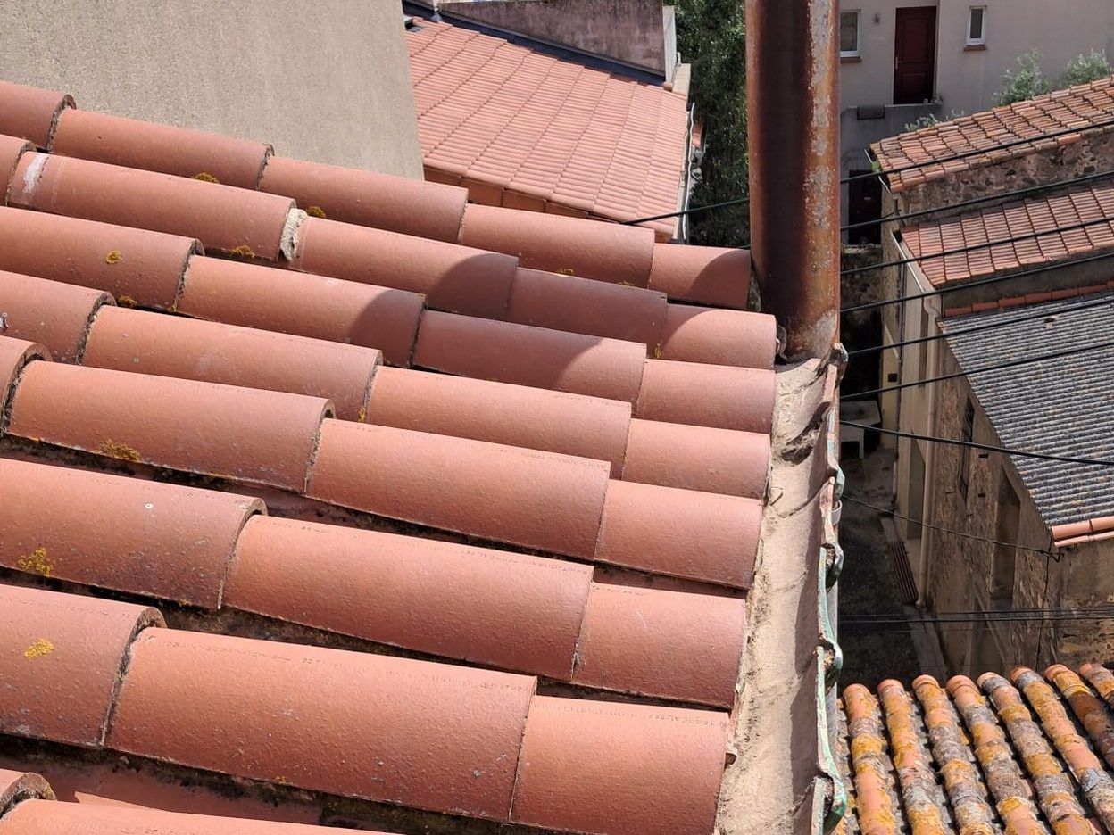 Toiture après remplacement des tuiles