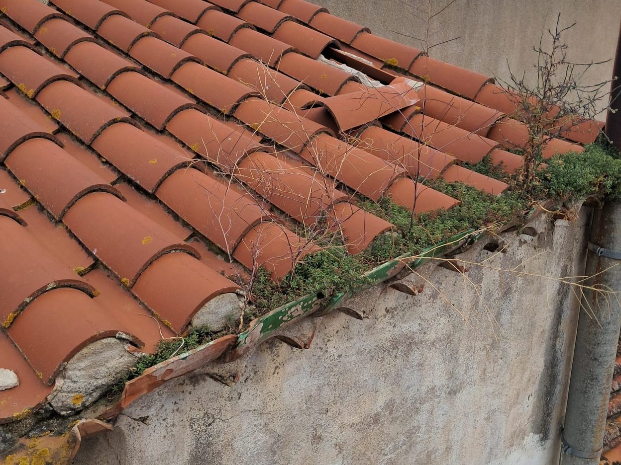 Toiture ancienne avant remplacement